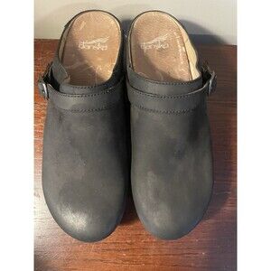 Dansko Berry Burnished Brown Mushroom Clog Mules Women's Size 9.5, 40- pre-owned